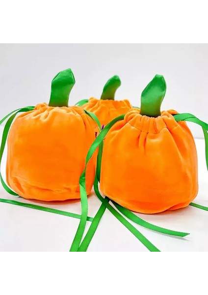 10 Adet Cadılar Bayramı Kadife Kese Çanta Dize ile 13X15CM Kabak Şekeri Hediye Çantası Trick Or Treat Cadılar Bayramı Çocuklar Festivali Hediye (Yurt Dışından)