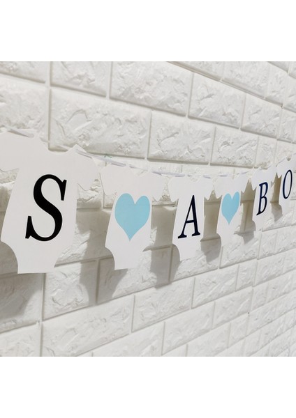 Kağıt Çiçekler It's A Boy ile Erkek Çocuk Için Bebek Partisi Süslemeleri Banner Fenerler Petek Topları Kağıt Mendil Pom Pomlar Konfeti Balonları (Mavi) (Yurt Dışından)