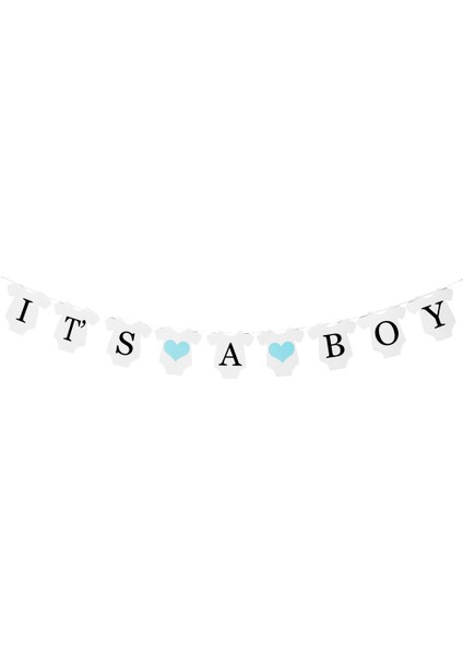 Kağıt Çiçekler It's A Boy ile Erkek Çocuk Için Bebek Partisi Süslemeleri Banner Fenerler Petek Topları Kağıt Mendil Pom Pomlar Konfeti Balonları (Mavi) (Yurt Dışından)
