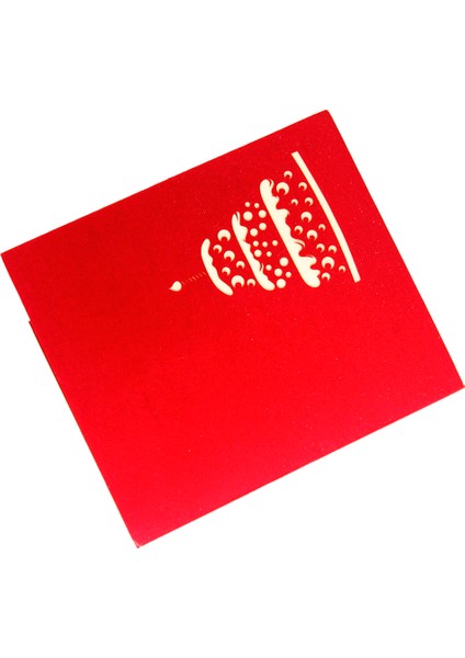 Mutlu Doğum Günü Kartpostal Tebrik Hediye Kartları Kağıt 3D El Yapımı Pop Up Lazer Kesim Vintage Kek Zarf Kırmızı (Yurt Dışından) modelleri