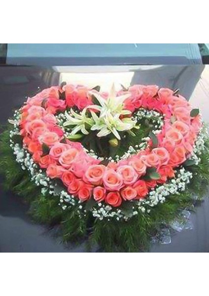 2 Adet Çiçek Köpük Kalp Şeklinde Çiçek Tutucu Çiçek Köpük ile Düğün Centerpiece Parti Araba Masa Çiçek Aranjmanı (Yurt Dışından)