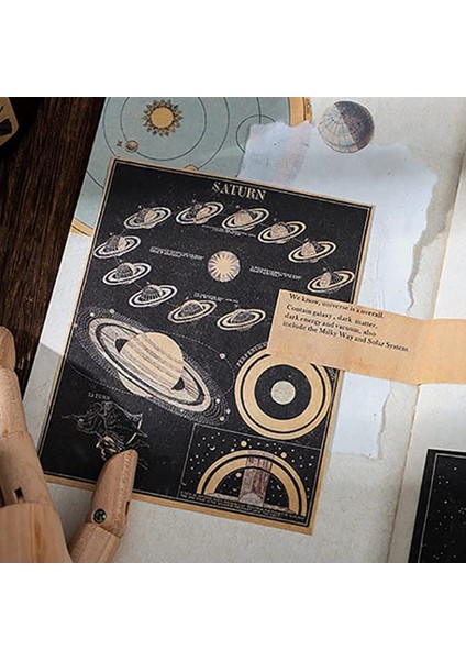 Set Retro Efemera Kağıdı, Dekupaj, Scrapbooking ve Hediye Gönderimi Için Vintage Kağıt, 120 Adet (Uzay ve Harita) (Yurt Dışından)