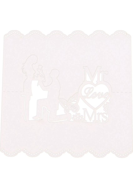 50 Adet Beyaz Lazer Kesim Düğün Parti Masa Yer Kartı Isim Kartları Favor Dekor Yeni (Yurt Dışından)