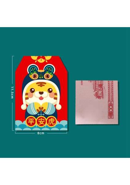 9 Adet Çin Kırmızı Zarflar Kaplan Yılı Şanslı Para Kırmızı Paket Hong Bao Bahar Şenliği Doğum Günü Malzemeleri Için, D (Yurt Dışından)