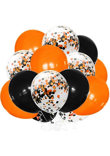 Cadılar Bayramı Balon Zincir Seti Cadılar Bayramı Partisi Atmosfer Düzeni Lateks Balon Dekorasyon Malzemeleri, Bir (Yurt Dışından)