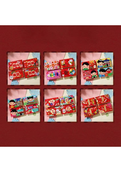 4 Adet Çin Kırmızı Zarflar, Kaplan Yılı Şanslı Para Paketleri Bahar Şenliği Doğum Günü Malzemeleri Için Hong Bao, F (Yurt Dışından) indirimleri