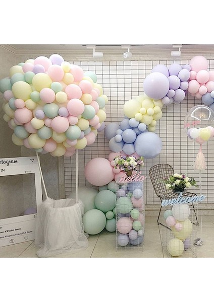 Mavi Lateks Macaron Balon 10 Inç Lateks Balon Düğün Odası Düzeni Balon (Yurt Dışından)