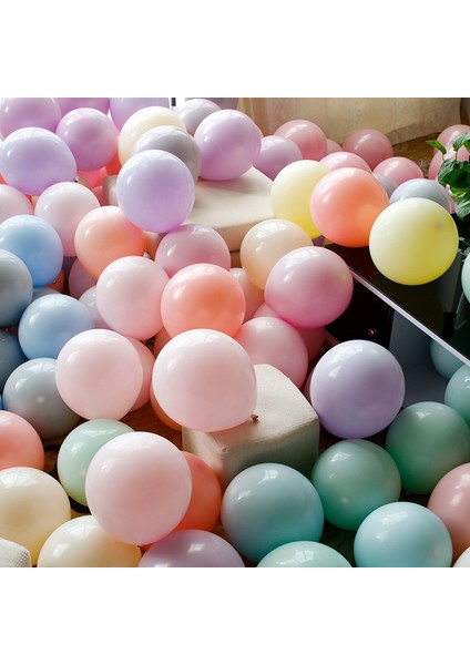Mavi Lateks Macaron Balon 10 Inç Lateks Balon Düğün Odası Düzeni Balon (Yurt Dışından)