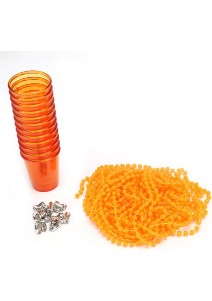 Bekarlığa Veda Balo Parti Malzemeleri 12 Adet Plastik Şeffaf Boncuk Zincir Fincan Parti Boncuk Kolye Şarap Bardağı Turuncu (Yurt Dışından) modelleri