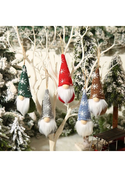 Noel Mini Yüzü Olmayan Yaşlı Adam Bebek Noel Ağacı Peluş Gnome Asılı Kolye Dekorasyon Ev Partisi Süsleri Için A (Yurt Dışından) modelleri