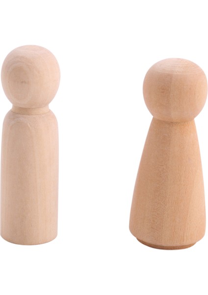 10 Parça 65 mm Bitmemiş Ahşap Mandal Bebekler Ahşap Minik Bebek Organları Insan Süslemeleri, Ahşap Rengi (Yurt Dışından)