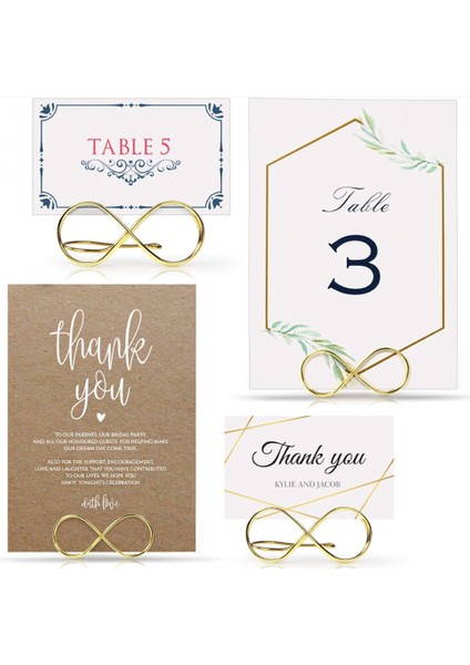 Masa Numarası Tutucu Standları 12 Paket - Düğün Oturma Etiketleri Placecard Klipler Fotoğraf Resim Kartları Ekran Standı Altın (Yurt Dışından) modelleri