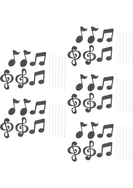 30 Adet Müzik Notaları Temalı Kek Topper Kağıt Kek Ekler Kart Düğün Pastası Topper Dekorasyon (Yurt Dışından)