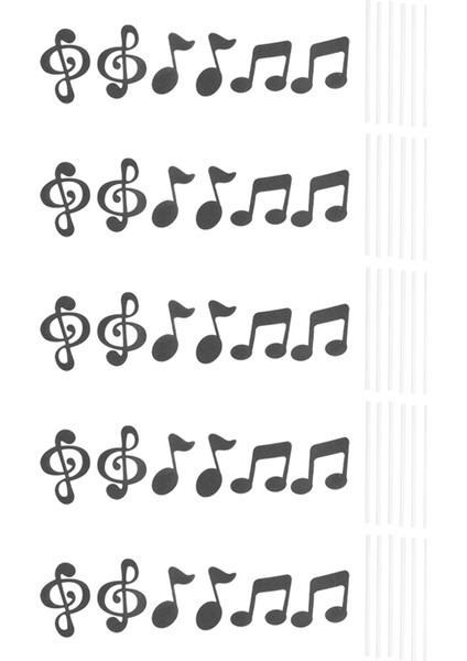 30 Adet Müzik Notaları Temalı Kek Topper Kağıt Kek Ekler Kart Düğün Pastası Topper Dekorasyon (Yurt Dışından)