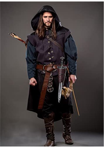 Ortaçağ Deri Kılıç Kurbağa Kılıf Kemer Rönesans Viking Korsan Şövalye Hançer Kurbağa Kılıf Kemer Cosplay, Kahverengi (Yurt Dışından) fırsatları
