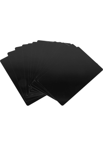 100 Adet Siyah Alüminyum Alaşımlı Kart Gravür Metal Iş Ziyareti Kartvizit Boş 0.2mm Kalınlık (Yurt Dışından)