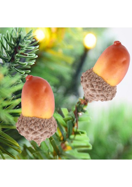 20 Adet 3 cm Köpük Çam Kozalakları Mini Yapay Sahte Köpük Meyve ve Sebze Meyveleri Çiçekler Düğün Noel Ağacı Dekorasyon (Açık Kahverengi) (Yurt Dışından)