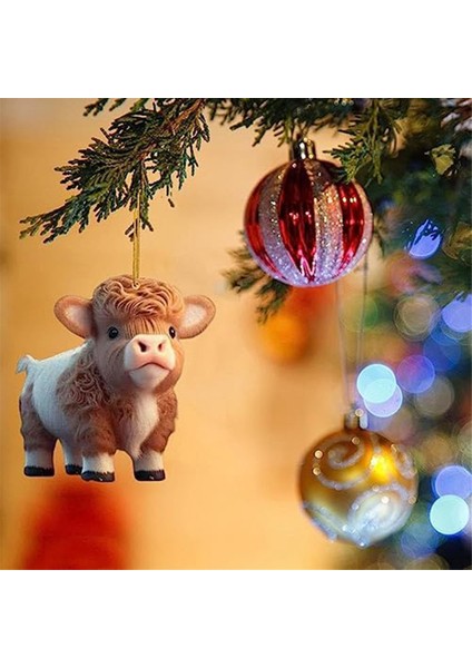 Sevimli Karikatür Sığır Inek Dekoratif Asılı Süsleme, Noel Ağaçları Için Inek Süsleri, Inek Kolye Dekoratif (Yurt Dışından) indirimleri
