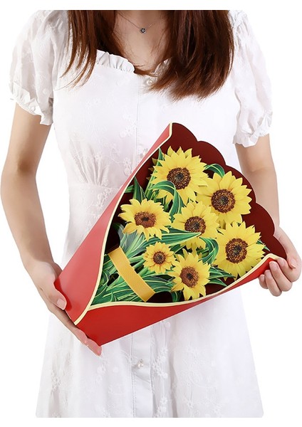 Kağıt Açılır Kartlar, Ayçiçeği Çiçek Buketi 3D Açılır Anne Için Tebrik Kartları Anneler Günü Tebrik Kartları Tüm Durumlar (Yurt Dışından) fiyatları