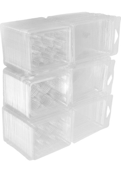 60 Paket Balmumu Eritme Kapları - 6 Boşluklu Şeffaf Boş Plastik Balmumu Eritme Kalıpları - Tart Balmumu Erimeleri Için Kapaklar. (Yurt Dışından)