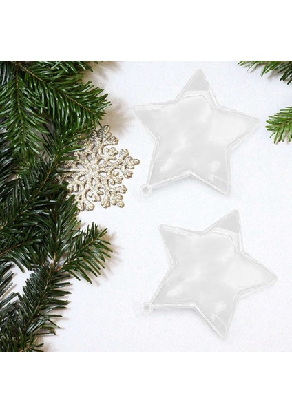 20 Adet 80MM Dıy Doldurulabilir Toplar Şeffaf Plastik Süsler Topları Noel Ağacı Süsleme Biblo Parti Malzemeleri (Yıldız Şekli) (Yurt Dışından) indirimleri