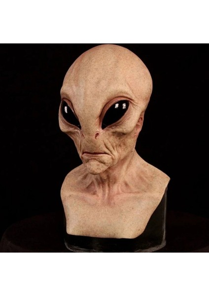 Cadılar Bayramı Ürpertici Lateks Ufo Büyük Gözler Alien Tam Kafa Parti Maskesi Yetişkinler Için Masquerade Kostüm Partisi Cosplay Uzaylı Maskesi (Yurt Dışından)