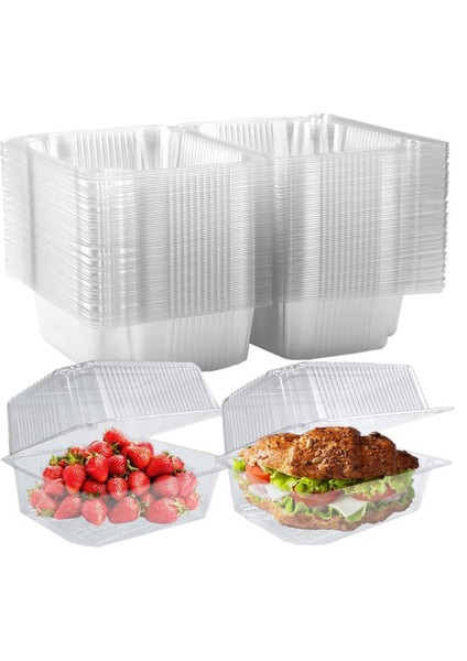 100 Parça Kek Dilim Kutuları Bireysel, Kek Bölümleri Için Pasta Kutuları, Muffin, Salata Için 7,3 Inç Yiyecek Paket Servis Kapları (Yurt Dışından) indirimleri