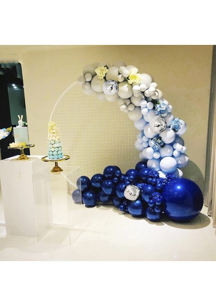 Doğum Günü Için Gece Mavi Macaron Mavi Metalik Balonlar ile Mavi Balon Çelenk Kemer Seti, Bebek Duş Parti Süslemeleri (Yurt Dışından) fırsatları