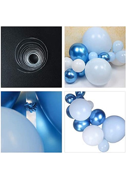 85 Adet Mavi Beyaz Gümüş Metal Balon Çelenk Kemer Balon Düğün Olay Parti Balon Bebek Duş Doğum Günü Partisi Dekoru (Yurt Dışından) indirimleri