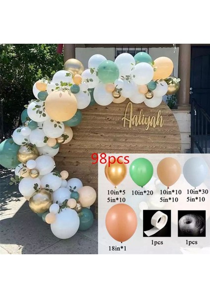 134 Adet Lateks Balon Kemer Düğün Doğum Günü Sevgililer Günü Partisi Zemin Tatil Yemeği Masa Dekorasyonu (Yurt Dışından) fırsatları