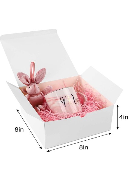 Beyaz Hediye Kutuları 12 Paket 8X8X4 Inç, Düğün Hediyesi Için Kapaklı Kağıt Hediye Kutusu, Nedime Teklifi Hediyesi, A (Yurt Dışından) fırsatları