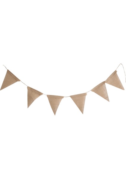 3.7m Rustik Jüt Hessian Çuval Bezi Dantel Bunting Shabby Chic Düğün Banner (Yurt Dışından)