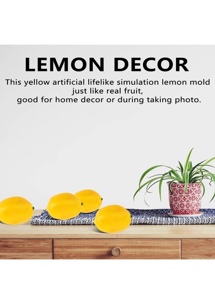 20 Adet Yapay Limon Sahte Limon Sahte Limon Meyveleri Sarı 3 Inç Uzun x 2 Inç Geniş (Yurt Dışından)