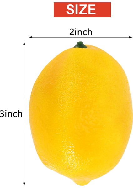 20 Adet Yapay Limon Sahte Limon Sahte Limon Meyveleri Sarı 3 Inç Uzun x 2 Inç Geniş (Yurt Dışından)