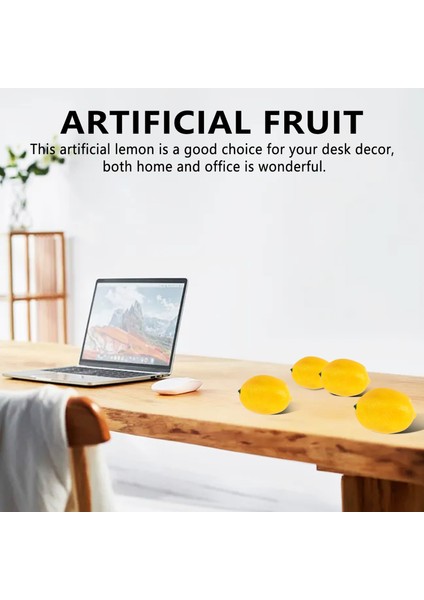 20 Adet Yapay Limon Sahte Limon Sahte Limon Meyveleri Sarı 3 Inç Uzun x 2 Inç Geniş (Yurt Dışından)