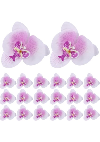 Lot 20 Adet 9 cm Kelebek Orkide Çiçek Yapay Çiçek Kafa Dekor Düğün Tokası Aksesuarı (Yurt Dışından) fiyatları