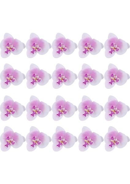 Lot 20 Adet 9 cm Kelebek Orkide Çiçek Yapay Çiçek Kafa Dekor Düğün Tokası Aksesuarı (Yurt Dışından) modelleri