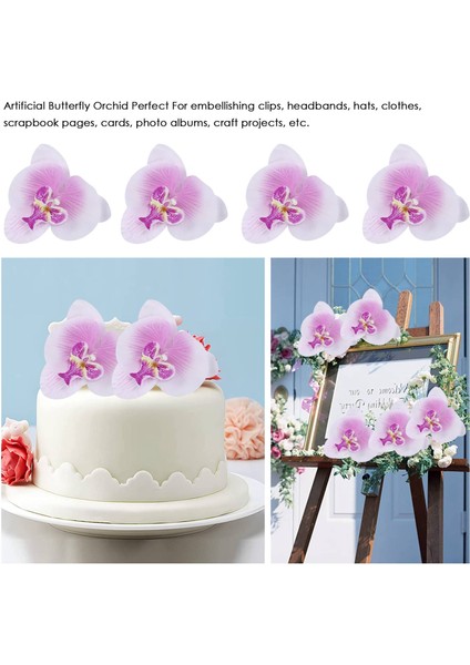 Lot 20 Adet 9 cm Kelebek Orkide Çiçek Yapay Çiçek Kafa Dekor Düğün Tokası Aksesuarı (Yurt Dışından) indirimleri