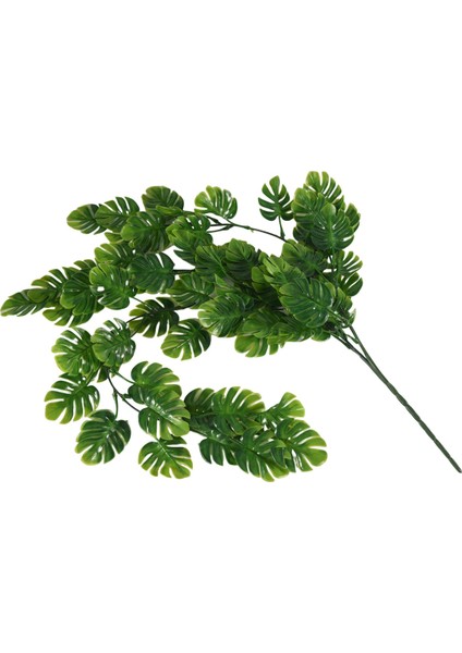 2 Adet Yapay Asılı Bitkiler Sahte Asma Sahte Asılı Rattan Monstera Yaprakları Yeşil Açık Uv Dayanıklı Bitkiler Yeşil (Yurt Dışından)