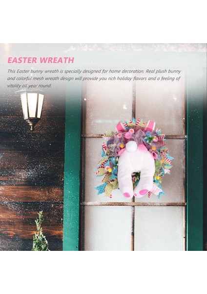 Paskalya Tavşanı Kapı Dekoru, Paskalya Tavşanı Popo Çelengi Ön Kapı Süslemeleri Bahar Açık Kapalı Asılı Çelenk (Yurt Dışından) fiyatları