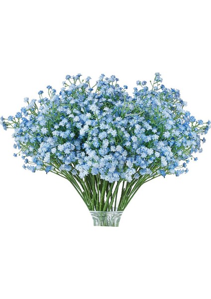 12 Adet Bebek Nefes Gypsophila Yapay Bitkiler Düğün Parti Dekorasyon Gerçek Dokunmatik Çiçekler Dıy Ev Bahçe (Gök Mavisi) (Yurt Dışından)