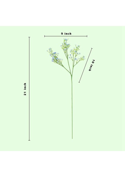 12 Adet Bebek Nefes Gypsophila Yapay Bitkiler Düğün Parti Dekorasyon Gerçek Dokunmatik Çiçekler Dıy Ev Bahçe (Gök Mavisi) (Yurt Dışından)