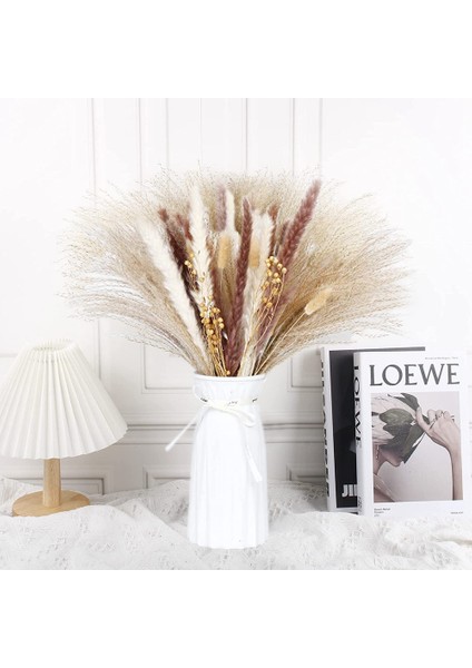 Pappas Çim Erikleri, Kabarık Pappas Çim Bitki Dalları, Tusk ve Bulldog, Sahte Pappas Buket Bitkiler Ev Dekor Düğün (Yurt Dışından) fiyatları