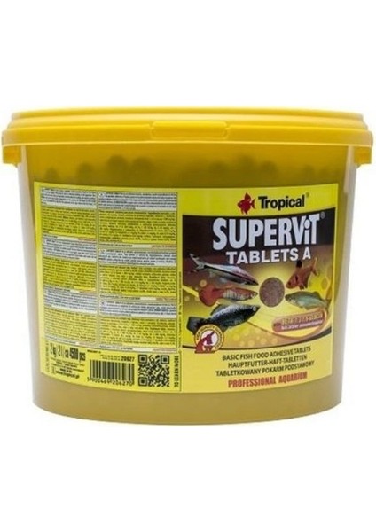 Süpervit Tablet A 100 Adet Tablet Balık Yemi -Açık-