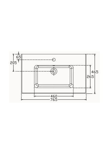 Sistemat Flat Lavabo 76 cm
