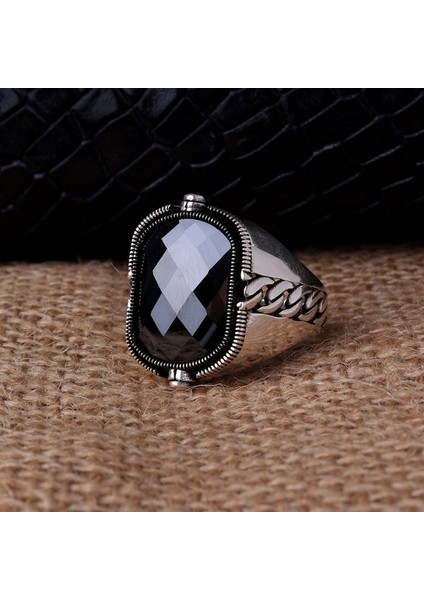 Hz Süleyman Mührü Zirkon Taşlı Çift Taraflı Gümüş Yüzük fiyatları