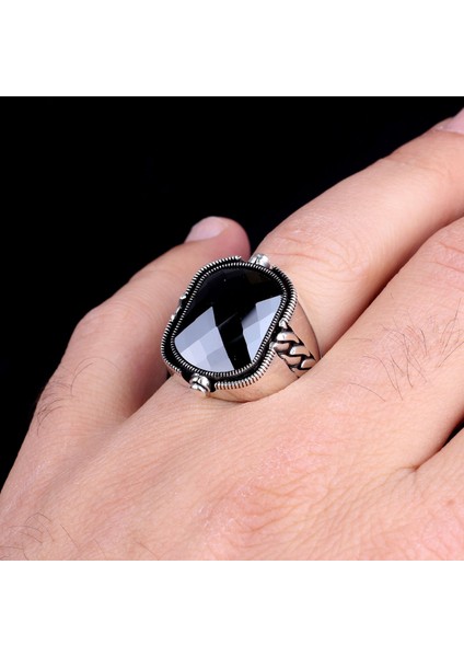 Hz Süleyman Mührü Zirkon Taşlı Çift Taraflı Gümüş Yüzük fırsatları