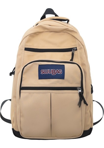 Çok Yönlü Okul Çantası Kadın Lise Öğrencisi Büyük Kapasiteli Sırt Çantası Seyahat Sırt Çantası (Yurt Dışından)