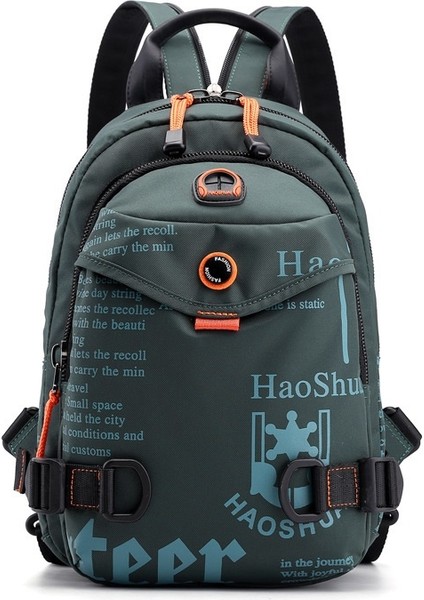 Açık Erkek Göğüs Çantası Çok Fonksiyonlu Moda Sırt Çantası Su Geçirmez Naylon Kumaş Omuz Crossbody Çanta (Yurt Dışından)