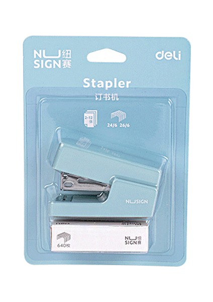 Delı Mini Stapler Taşınabilir Renk Kağıt Bağlama Makinesini Ayarlayın (Yurt Dışından)